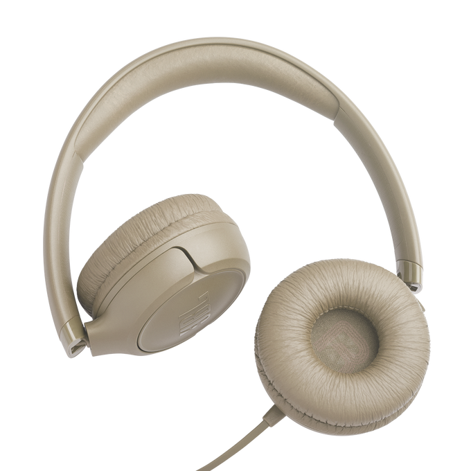 JBL Tune 530C - Beige - Wired on-ear headphones - Bottom image number null