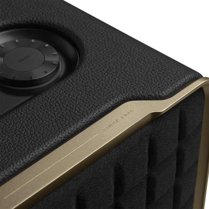 JBL Authentics 200 - Black - Smart home speaker with Wi-Fi, Bluetooth and Voice Assistants with retro design - Detailshot 4 image number null