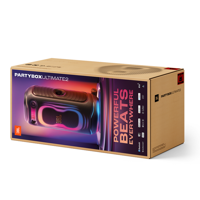 JBL PartyBox Ultimate 2 - Black - The loudest and fiercest party speaker with 1500 watts of JBL legendary sound and a full-panel immersive lightshow - Detailshot 6 image number null