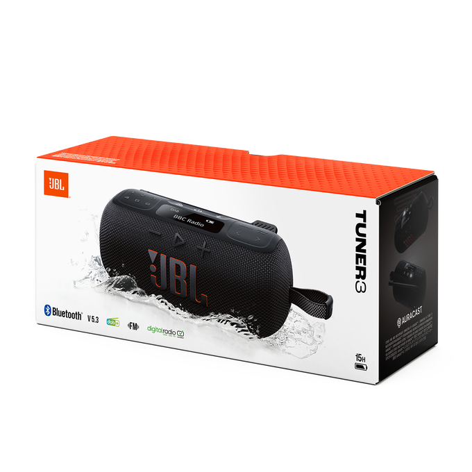 JBL Tuner 3 - Black - Portable DAB/DAB+/FM radio with Bluetooth - Detailshot 1 image number null