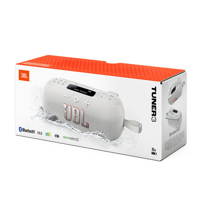 JBL Tuner 3 - White - Portable DAB/DAB+/FM radio with Bluetooth - Detailshot 1 image number null