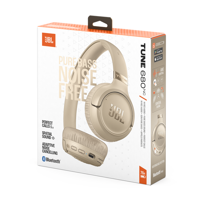 JBL Tune 680NC - Beige - Wireless on-ear Noise cancelling headphones - Detailshot 15 image number null