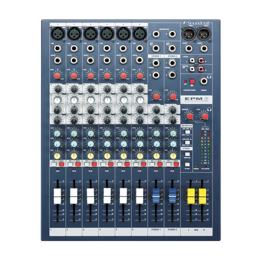 EPM6 - Dark Blue - A multipurpose mixer that carries the hallmarks of Soundcraft’s professional heritage. - Detailshot 2 image number null