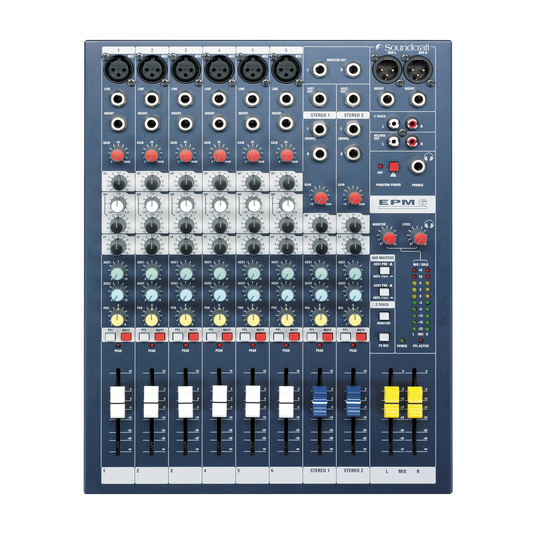 EPM6 - Dark Blue - A multipurpose mixer that carries the hallmarks of Soundcraft’s professional heritage. - Detailshot 2 image number null