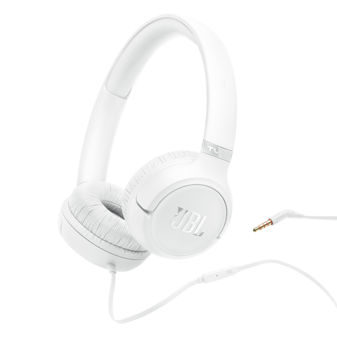 JBL Tune 530 Wired - White - Wired on-ear headphones - Hero image number null