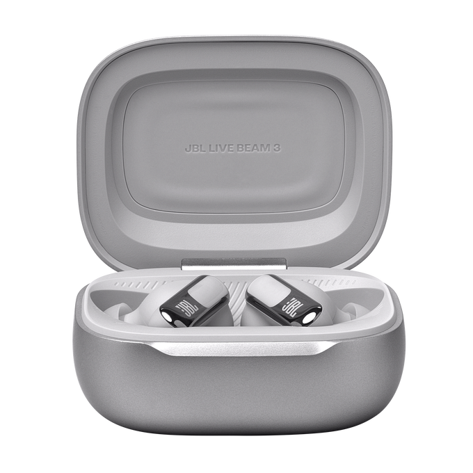 JBL Live Beam 3 - Silver - True wireless noise-cancelling closed-stick earbuds - Detailshot 3 image number null