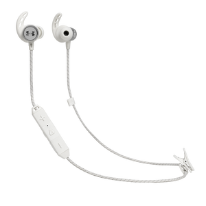 美品●JBL UA SPORT WIRELESS REACT イヤホン ホワイト UA Sport Wireless REACT | Secure-fitting wireless sport
