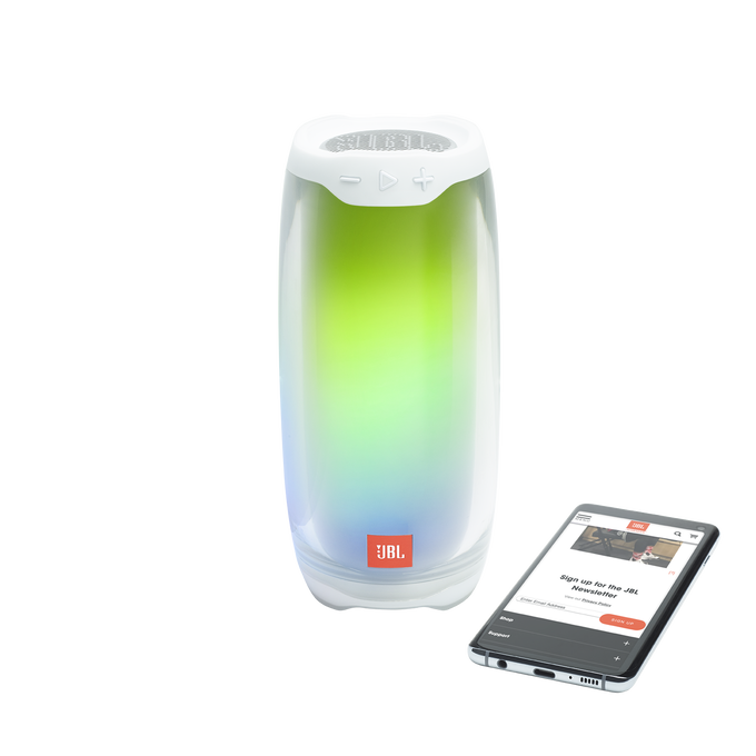 JBL Pulse 4 - White - Portable Bluetooth Speaker - Detailshot 3 image number null