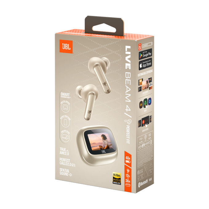 JBL Live Beam 4 - Sand - True wireless Noise Cancelling earbuds - Detailshot 15 image number null