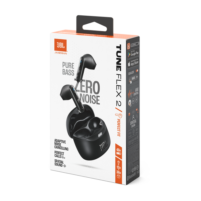 JBL Tune Flex 2 - Black - True Wireless Noise Cancelling Earbuds - Detailshot 15 image number null