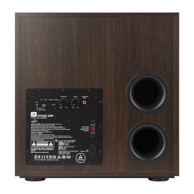 Stage 220P - Espresso - 12-inch (300mm) 500W Powered Subwoofer - Detailshot 7 image number null