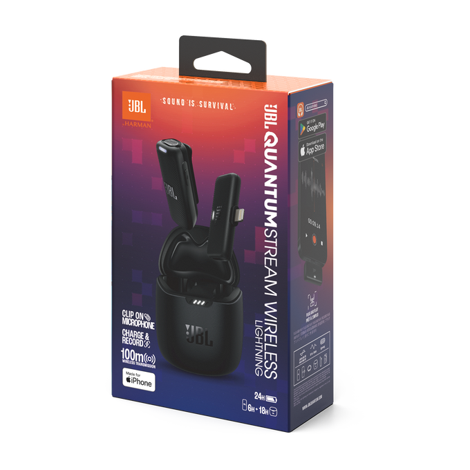 JBL Quantum Stream Wireless Lightning - Black - Wearable wireless streaming microphone for Lightning connection - Detailshot 15 image number null