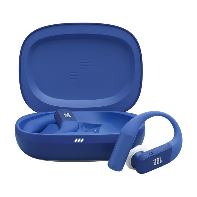 JBL Endurance Peak 4 - Blue - True Wireless Noise Cancelling Sport Earbuds - Hero image number null