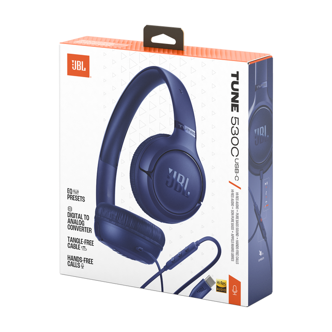 JBL Tune 530C - Blue - Wired on-ear headphones - Detailshot 15 image number null