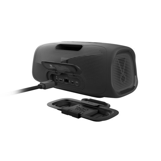 BassPro Go - Black - In-vehicle powered subwoofer & full-range portable Bluetooth® speaker. - Back image number null