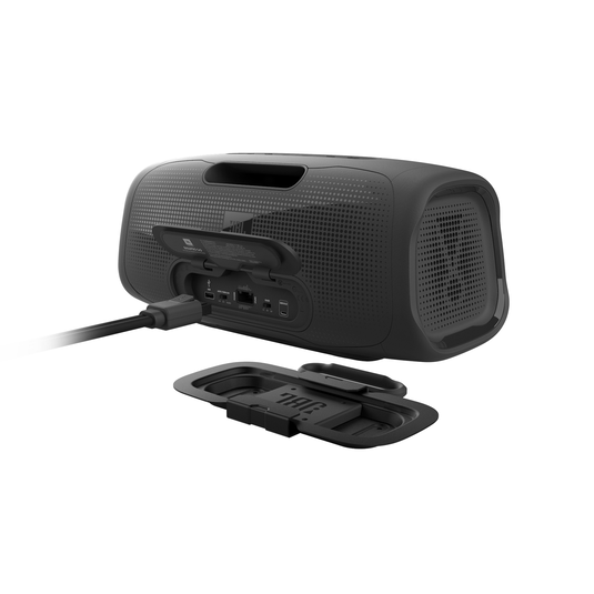 BassPro Go - Black - In-vehicle powered subwoofer & full-range portable Bluetooth® speaker. - Back image number null