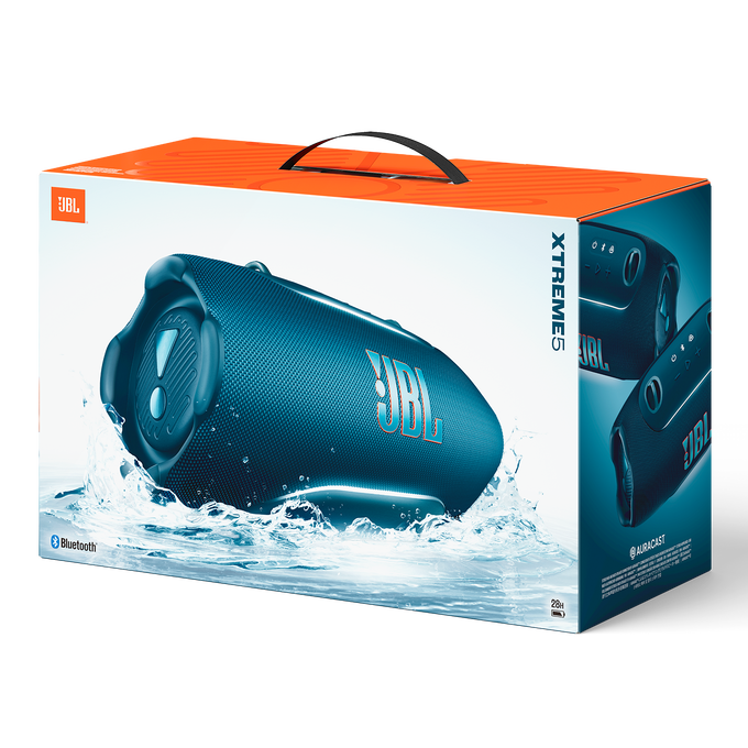 JBL Xtreme 5 - Blue - Portable waterproof speaker with massive legendary JBL sound, ambient edge lighting, and a convenient shoulder strap - Detailshot 15 image number null