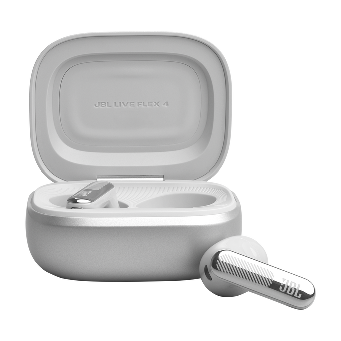 JBL Live Flex 4 - Silver - True wireless Noise Cancelling earbuds - Bottom image number null