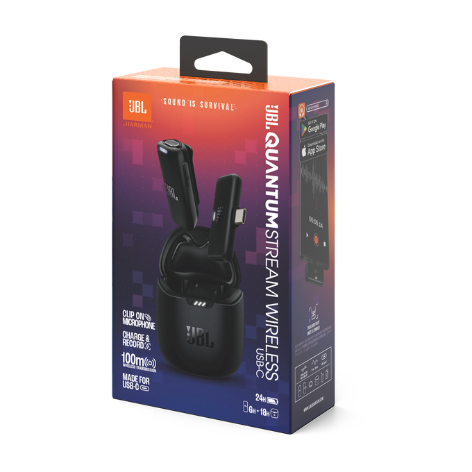 JBL Quantum Stream Wireless USB-C - Black - Wearable wireless streaming microphone - Detailshot 15 image number null