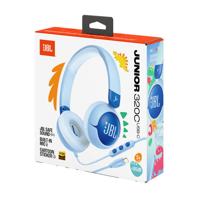 JBL Junior 320C - Blue - Wired on-ear kids headphones - Detailshot 15 image number null