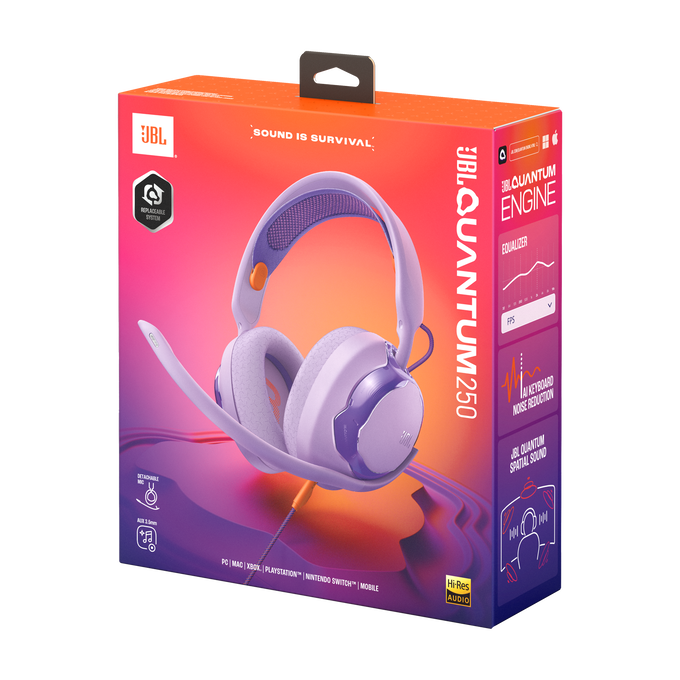 JBL Quantum 250 - Purple - Wired multiplatform gaming headset - Detailshot 15 image number null