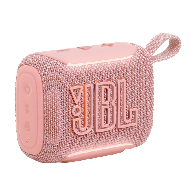 JBL Go 5 - Pink - Ultra-portable waterproof and drop-proof speaker with JBL legendary sound and ambient edge lighting - Hero image number null