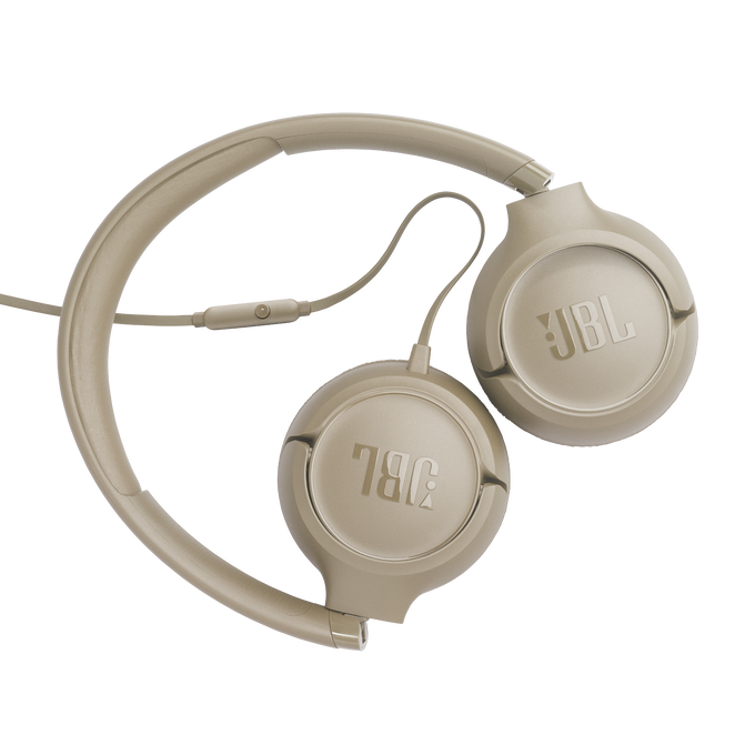 JBL Tune 530 Wired - Beige - Wired on-ear headphones - Back image number null