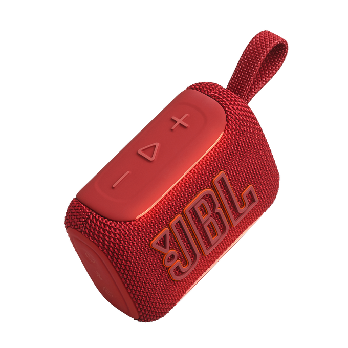 JBL Go 5 - Red - Ultra-portable waterproof and drop-proof speaker with JBL legendary sound and ambient edge lighting - Detailshot 2 image number null