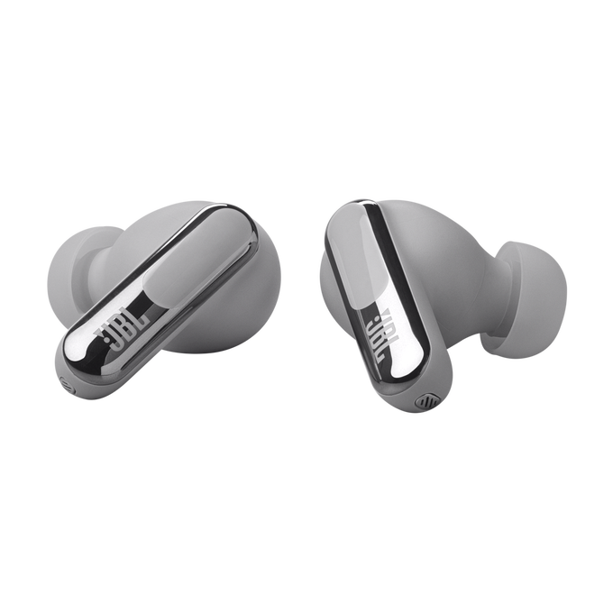 JBL Live Beam 3 - Silver - True wireless noise-cancelling closed-stick earbuds - Detailshot 1 image number null