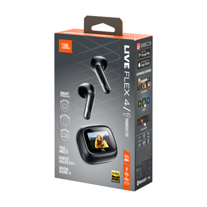 JBL Live Flex 4 - Black - True wireless Noise Cancelling earbuds - Detailshot 15 image number null