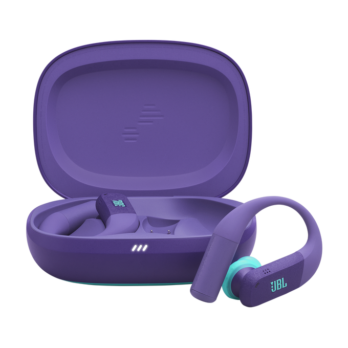 JBL Endurance Peak 4 - Purple - True Wireless Noise Cancelling Sport Earbuds - Hero image number null