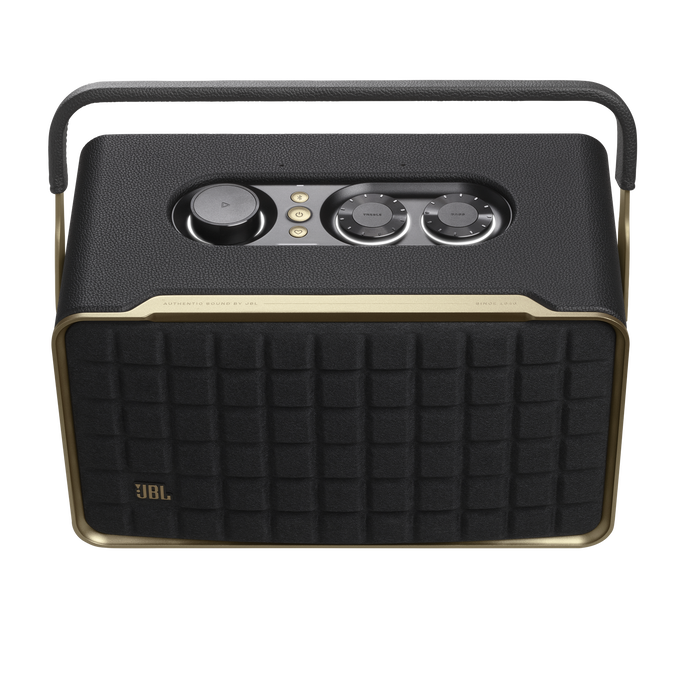 JBL Authentics 300 - Black - Portable smart home speaker with Wi-Fi, Bluetooth and voice assistants with retro design. - Detailshot 1 image number null