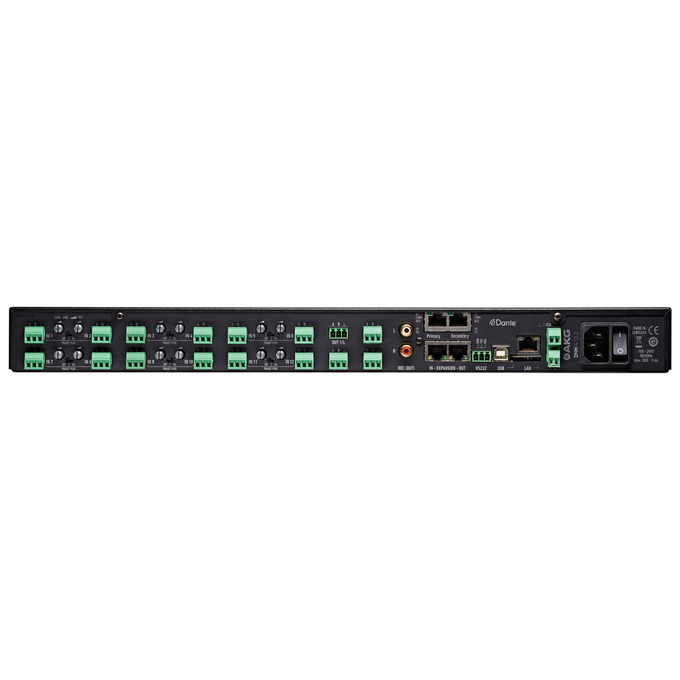 DMM14 ULD - Black - Reference digital automatic microphone mixer w/DANTE - Back image number null