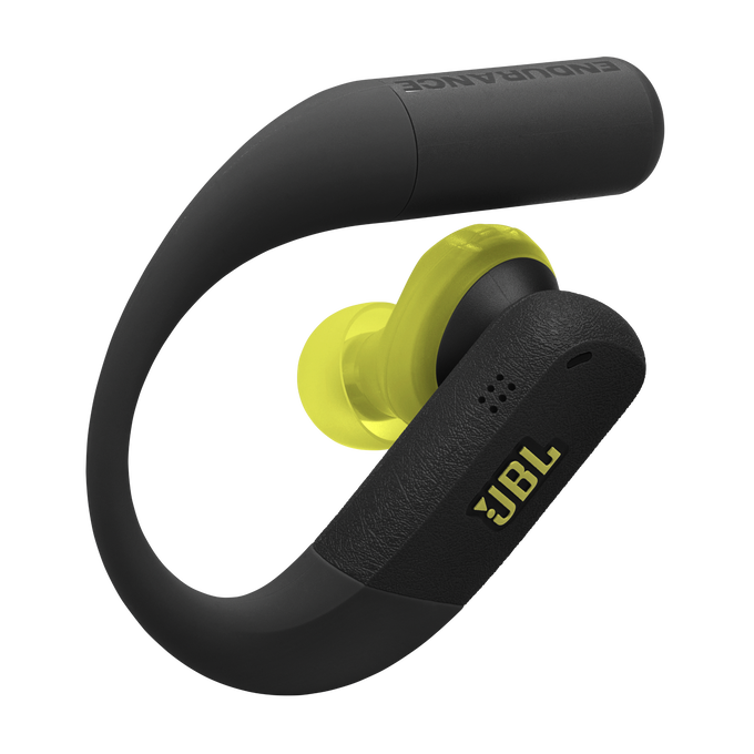 JBL Endurance Peak 4 - Black / Lime - True Wireless Noise Cancelling Sport Earbuds - Detailshot 1 image number null
