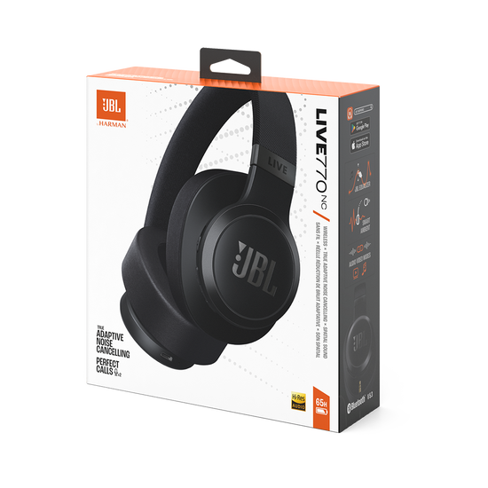 JBL LIVE 770 NC ワイヤレスヘッドホン ブラック JBL Live 770NC | Wireless Over-Ear Headphones with True