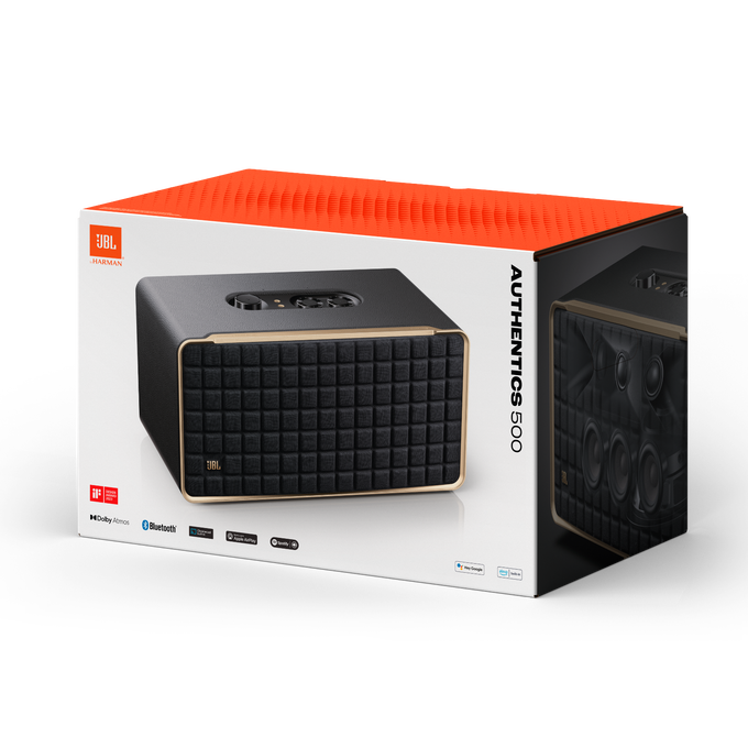 JBL Authentics 500 - Black - Hi-fidelity smart home speaker with Wi-Fi, Bluetooth and Voice Assistants with retro design. - Detailshot 7 image number null