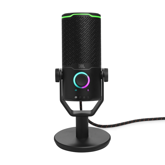 JBL Quantum Stream Studio - Chrome - Quad pattern premium USB microphone for streaming, recording and gaming - Front image number null