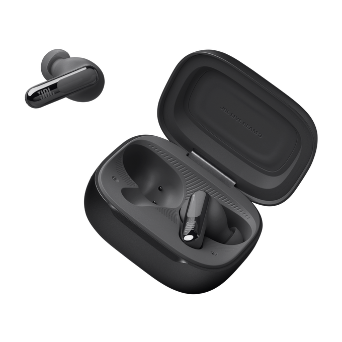 JBL Live Beam 3 - Black - True wireless noise-cancelling closed-stick earbuds - Top image number null