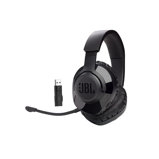 JBL Quantum 350 Wireless - Black - Wireless PC gaming headset with detachable boom mic - Detailshot 13 image number null