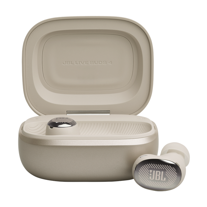 JBL Live Buds 4 - Sand - True wireless Noise Cancelling earbuds - Bottom image number null