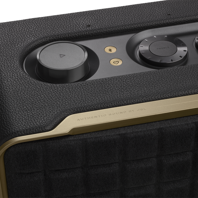 JBL Authentics 200 - Black - Smart home speaker with Wi-Fi, Bluetooth and Voice Assistants with retro design - Detailshot 7 image number null