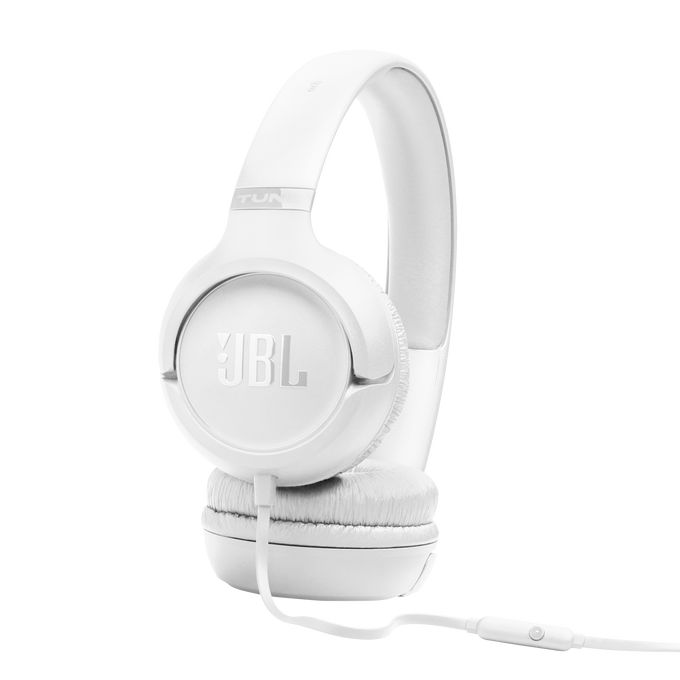 JBL Tune 530 Wired - White - Wired on-ear headphones - Right image number null