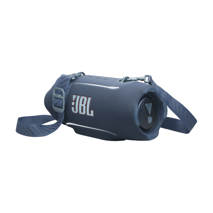 JBL Xtreme 5 - Blue - Portable waterproof speaker with massive legendary JBL sound, ambient edge lighting, and a convenient shoulder strap - Hero image number null