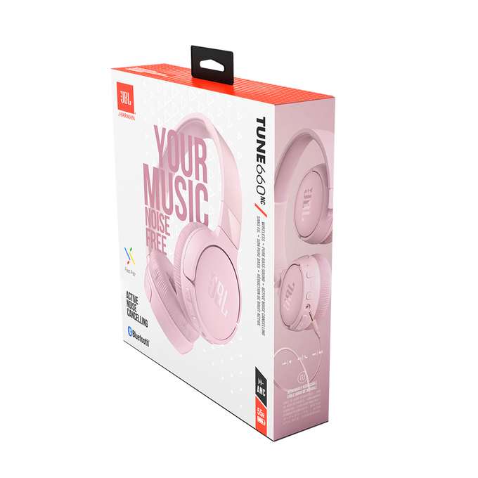 JBL Tune 660NC - Pink - Wireless, on-ear, active noise-cancelling headphones. - Detailshot 10 image number null