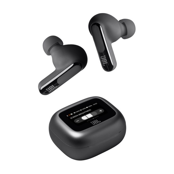 JBL Live Beam 3 - Black - True wireless noise-cancelling closed-stick earbuds - Detailshot 7 image number null