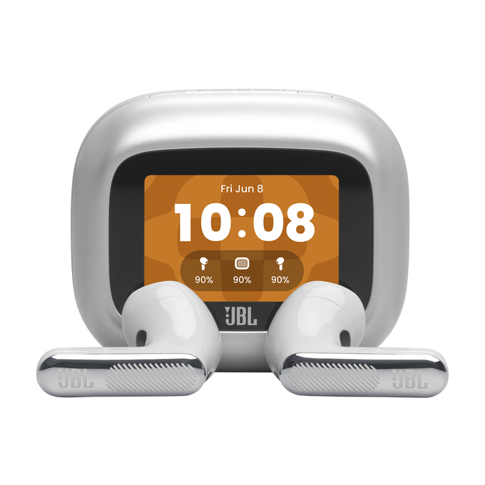 JBL Live Flex 4 - Silver - True wireless Noise Cancelling earbuds - Hero image number null