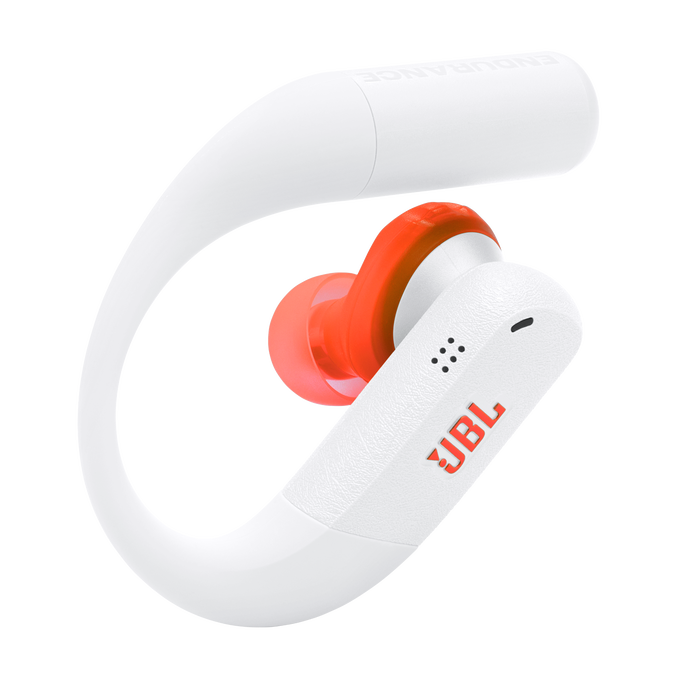 JBL Endurance Peak 4 - White - True Wireless Noise Cancelling Sport Earbuds - Detailshot 1 image number null