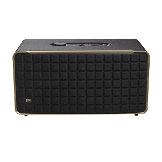 JBL Authentics 500 - Black - Hi-fidelity smart home speaker with Wi-Fi, Bluetooth and Voice Assistants with retro design. - Front image number null