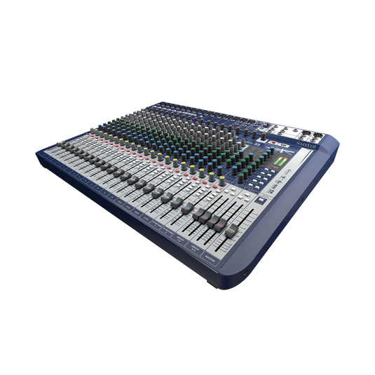 Signature 22 - Dark Blue - 22-input analogue mixer with onboard effects - Hero image number null