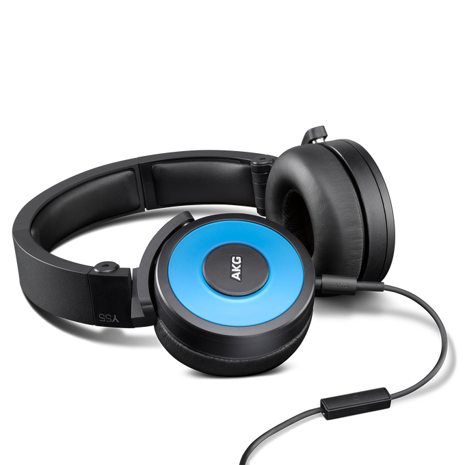 Y55 - Blue - High-performance DJ headphones with in-line microphone and remote - Detailshot 1 image number null